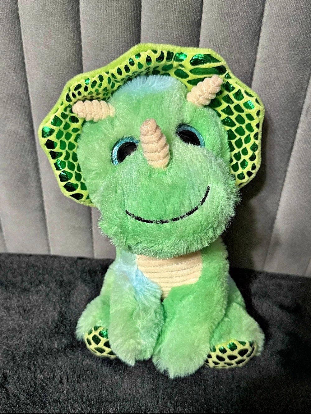 Kid connection Green Plush Triceratops Toy